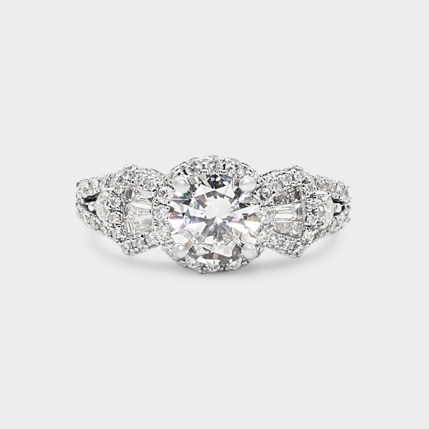 Felmeny Mikaelson Ring in White Gold with Diamonds