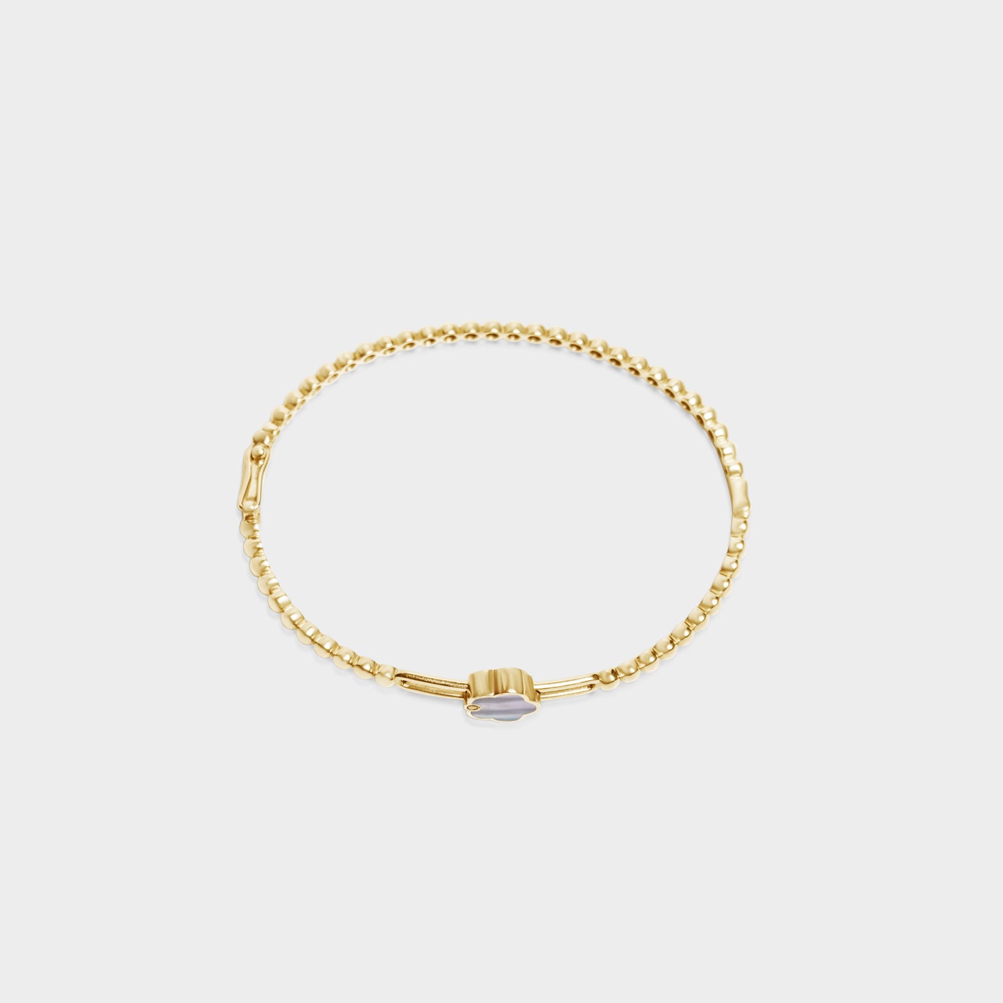 Felmeny Cloud Bangle in Gold with Diamonds