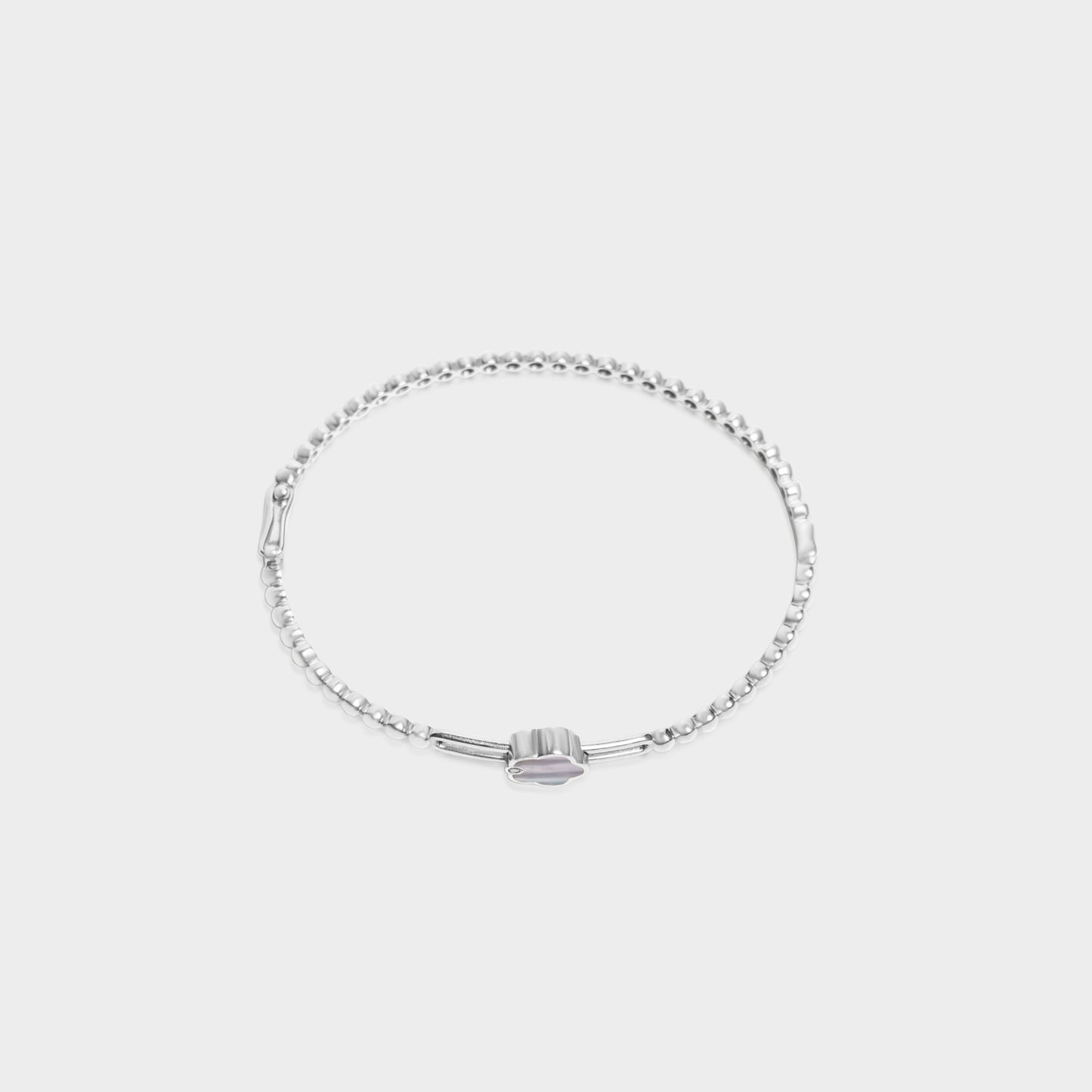 Felmeny Cloud Bangle in White Gold with Diamonds