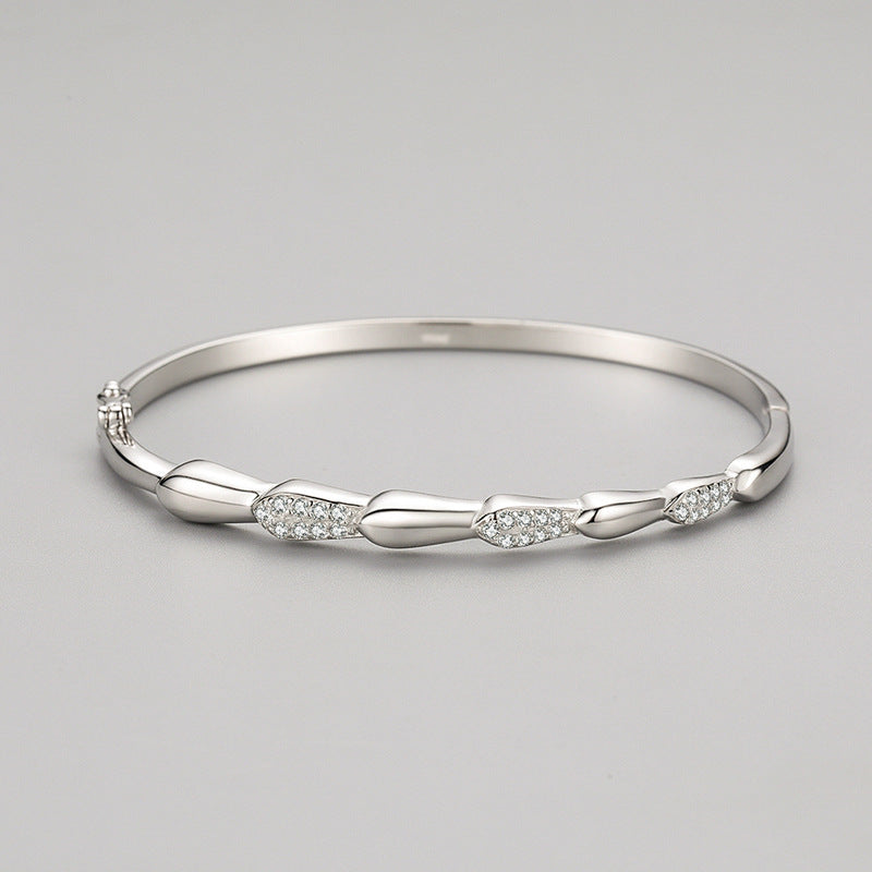 Felmeny Dropy Bracelet in Silver with Zircon