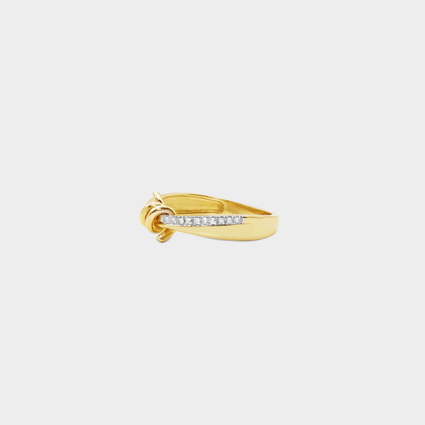 Felmeny Coiled Ring in Gold with Diamonds