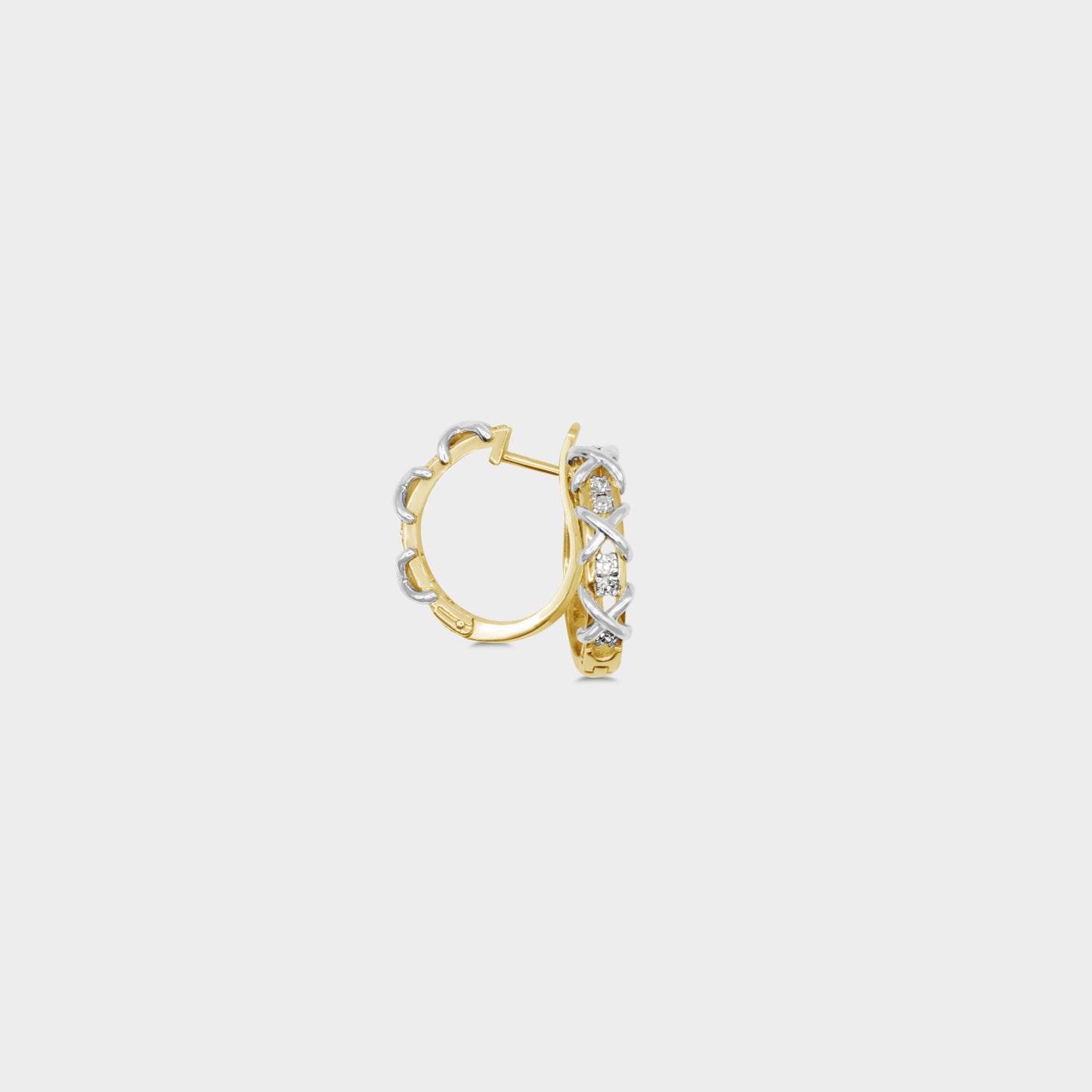 Felmeny X Earrings in Gold with Diamonds