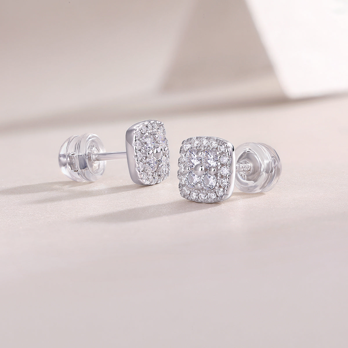 Felmeny Siena Earrings in Silver with Moissanite