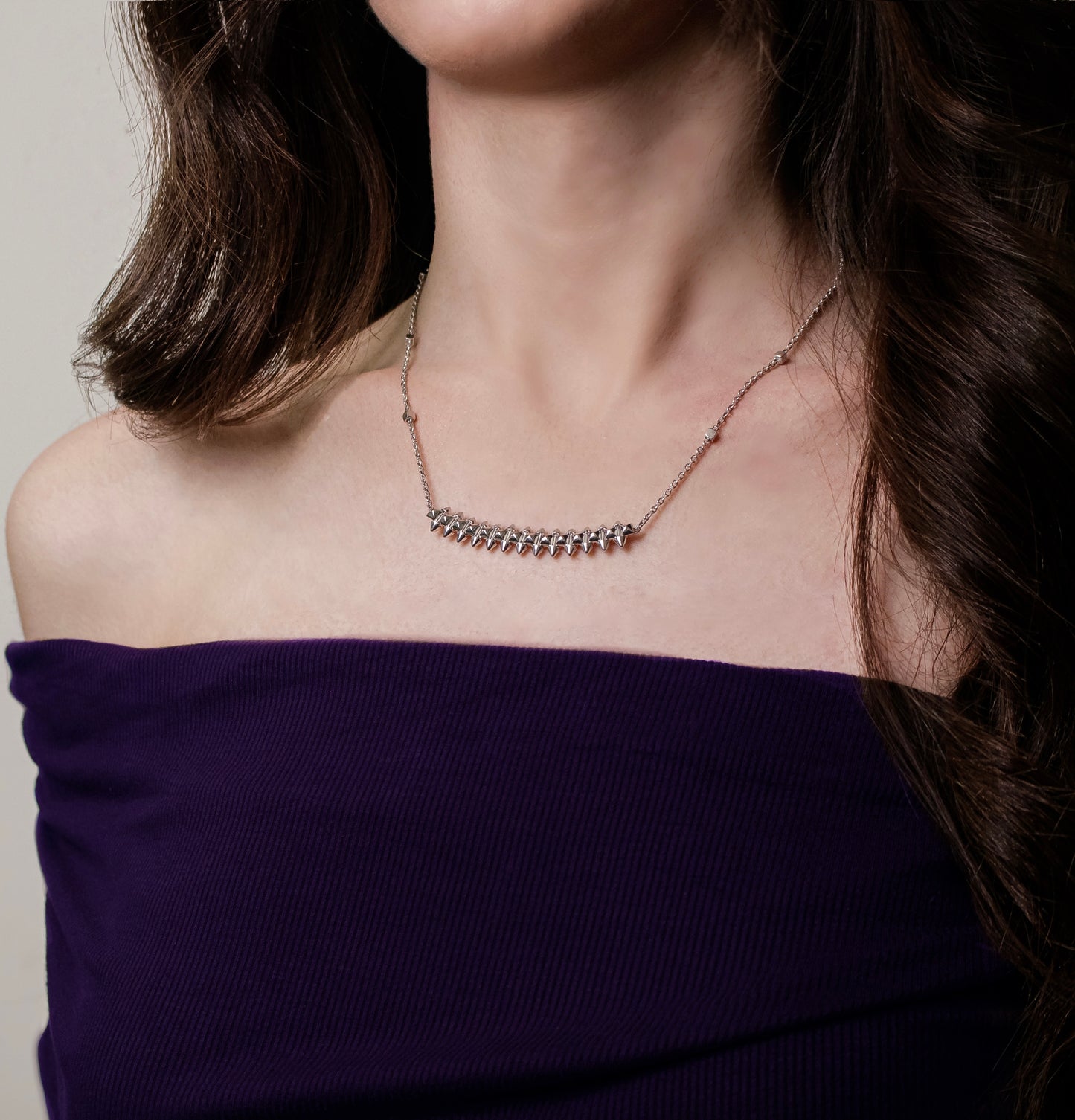 Felmeny Aurora Necklace in White Gold with Diamonds