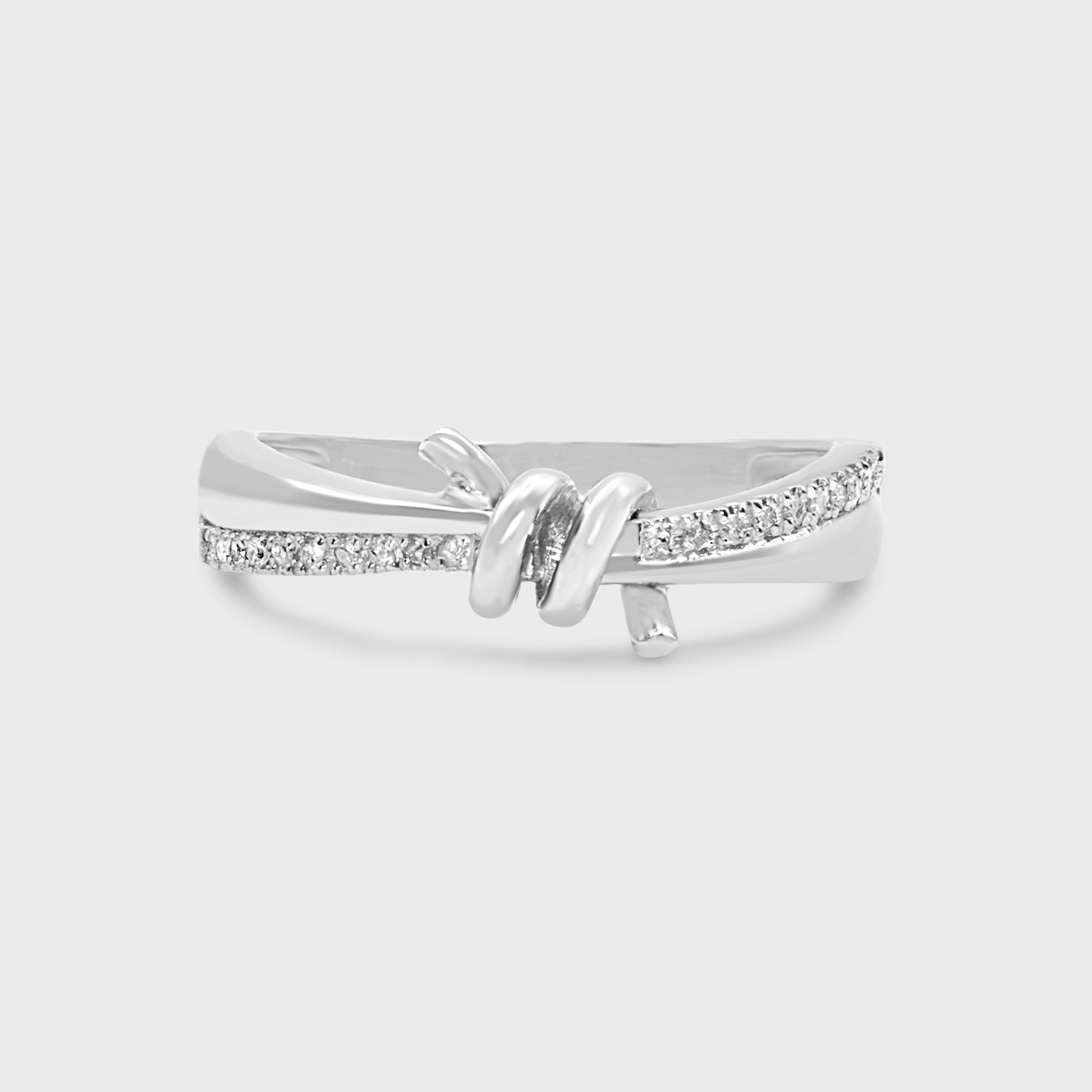 Felmeny Coiled Ring in White Gold with Diamonds