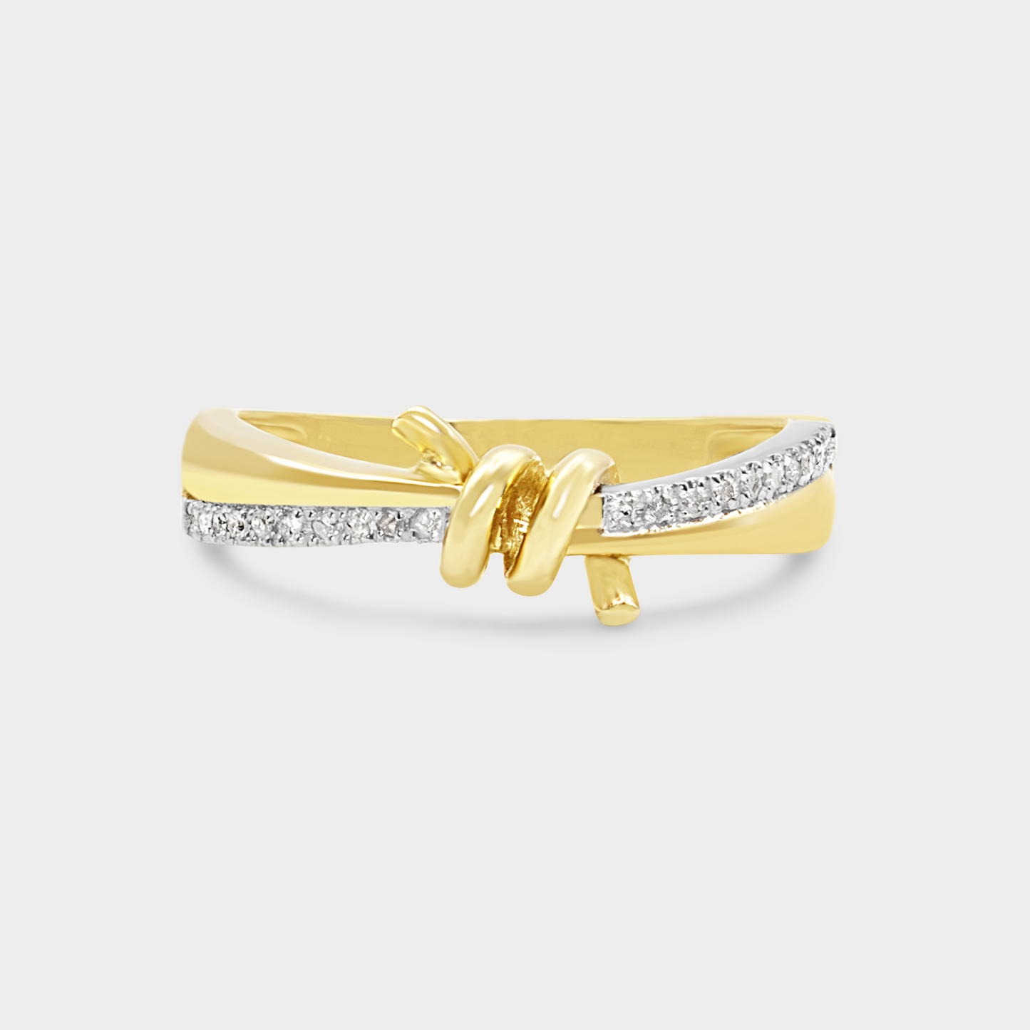 Felmeny Coiled Ring in Gold with Diamonds