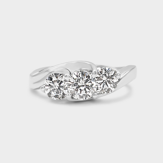 Felmeny Quartet Ring in White Gold with Diamonds