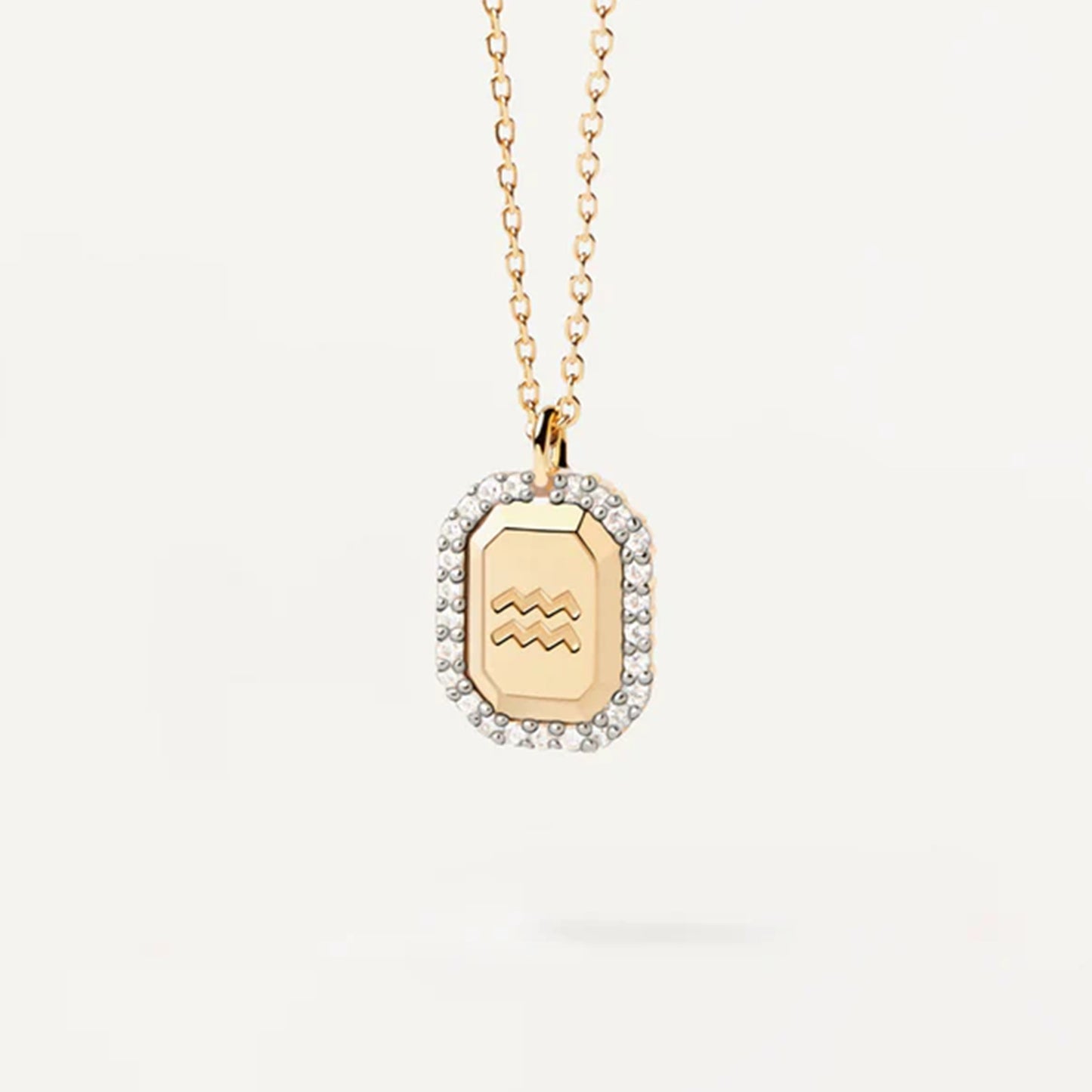 Felmeny Zodiac Signs Necklace in Silver with Zircon