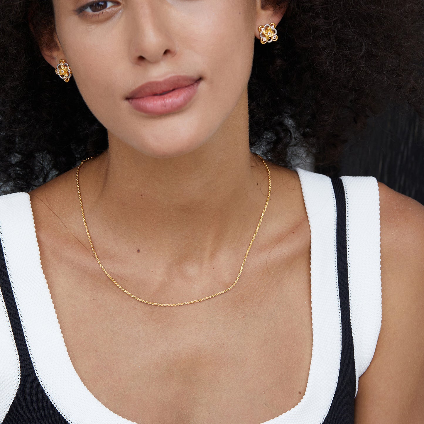 Felmeny Hemp Flowers Necklace in Silver