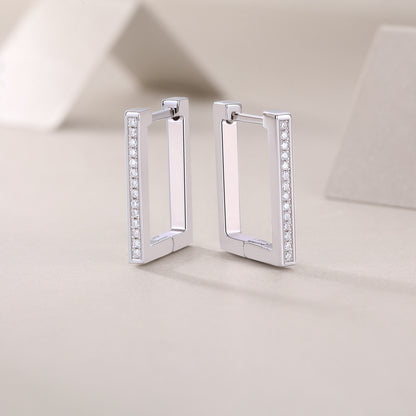 Felmeny Armazón Earrings in Silver with Moissanite