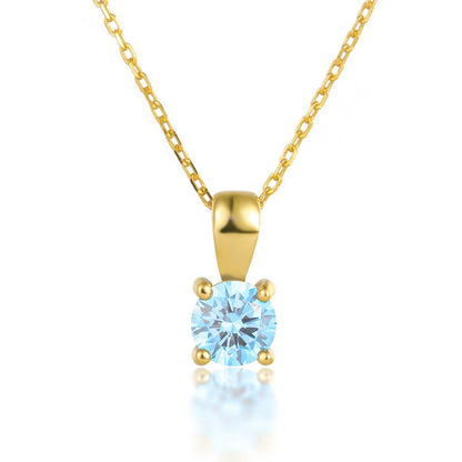 Felmeny Birthstone Necklace in Silver with Zircon