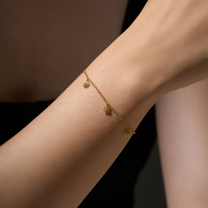 Felmeny Flower Bracelet in Silver with Zircon