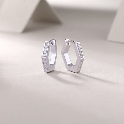Felmeny Tingman Earrings in Silver with Moissanite