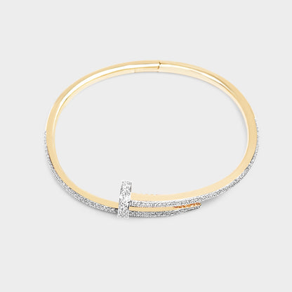 Felmeny Clou Éclat Bangle in Gold with Diamonds