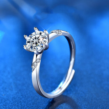 Felmeny Elegancio Ring in Silver with Moissanite