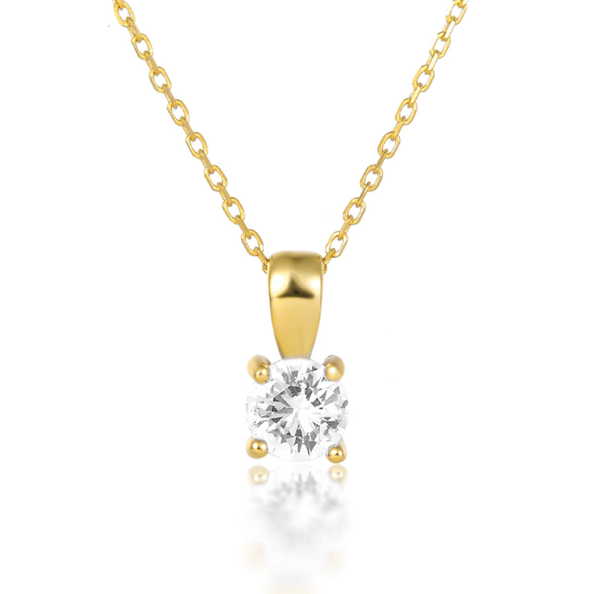 Felmeny Birthstone Necklace in Silver with Zircon