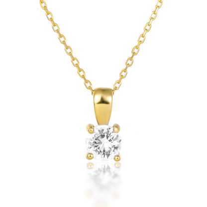 Felmeny Birthstone Necklace in Silver with Zircon