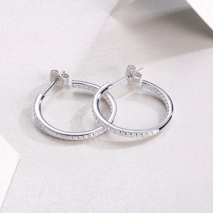 Felmeny Renata Earrings in Silver with Moissanite