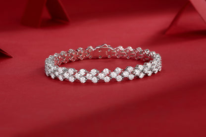 Felmeny Vesta Bracelet in Silver with Moissanite