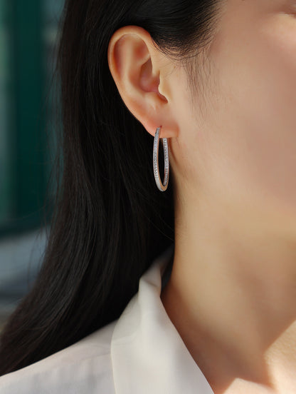 Felmeny Astraea Earrings in Silver with Moissanite