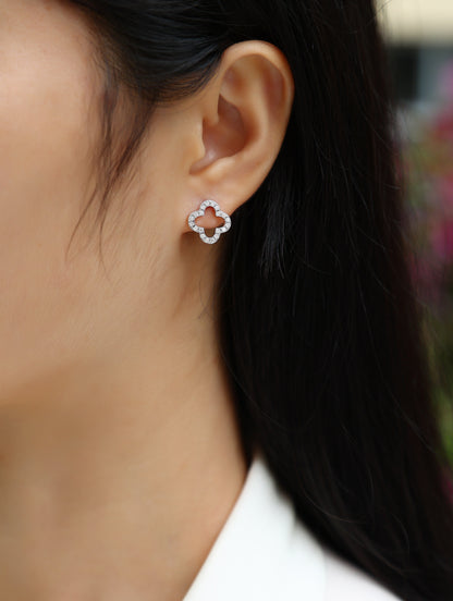 Felmeny Kaia Earrings in Silver with Moissanite