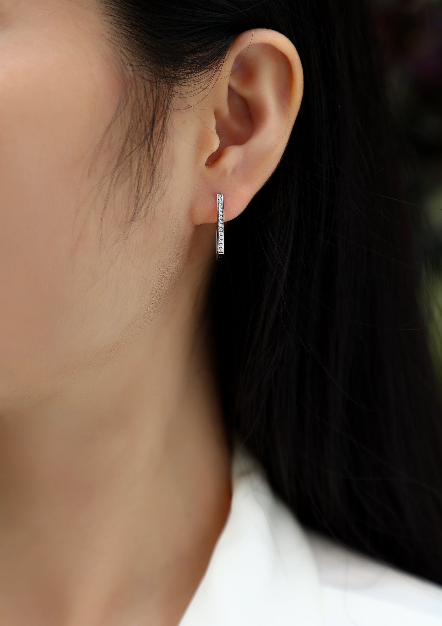 Felmeny Armazón Earrings in Silver with Moissanite