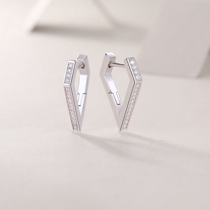 Felmeny Celine Earrings in Silver with Moissanite