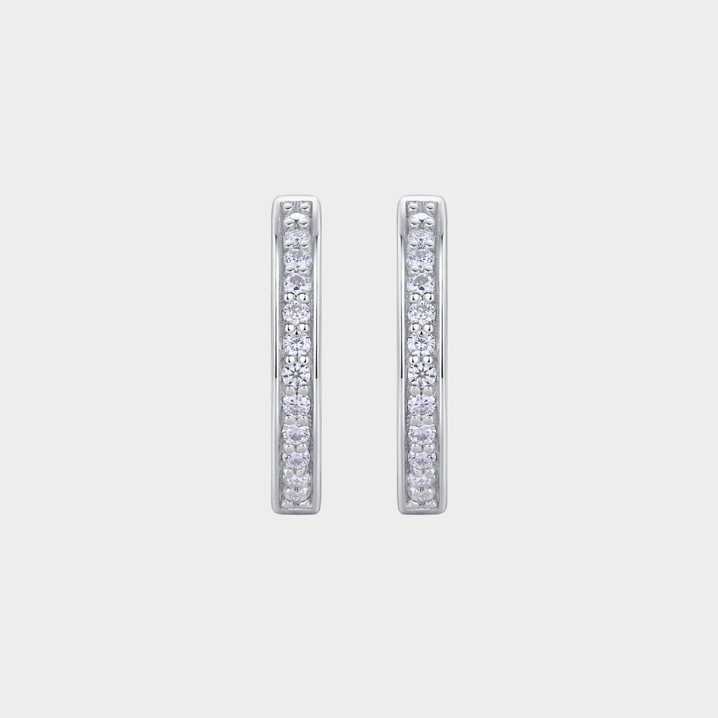 Felmeny Athena Earrings in Silver with Moissanite