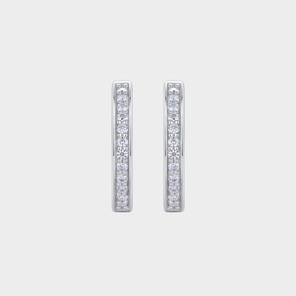 Felmeny Athena Earrings in Silver with Moissanite