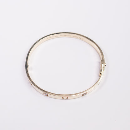 Felmeny Screw & Sparkle Bangle in Gold with Diamonds