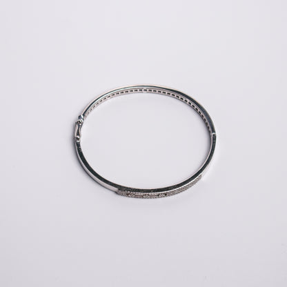 Felmeny Triplet Move Bangle in White Gold with Diamonds