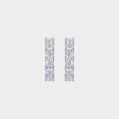 Felmeny Elara Earrings in Silver with Moissanite