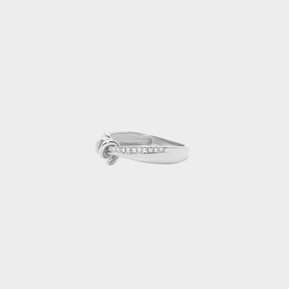 Felmeny Coiled Ring in White Gold with Diamonds