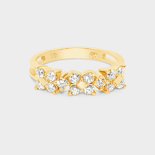 Felmeny Butterfly Blossom Ring in Gold with Diamonds