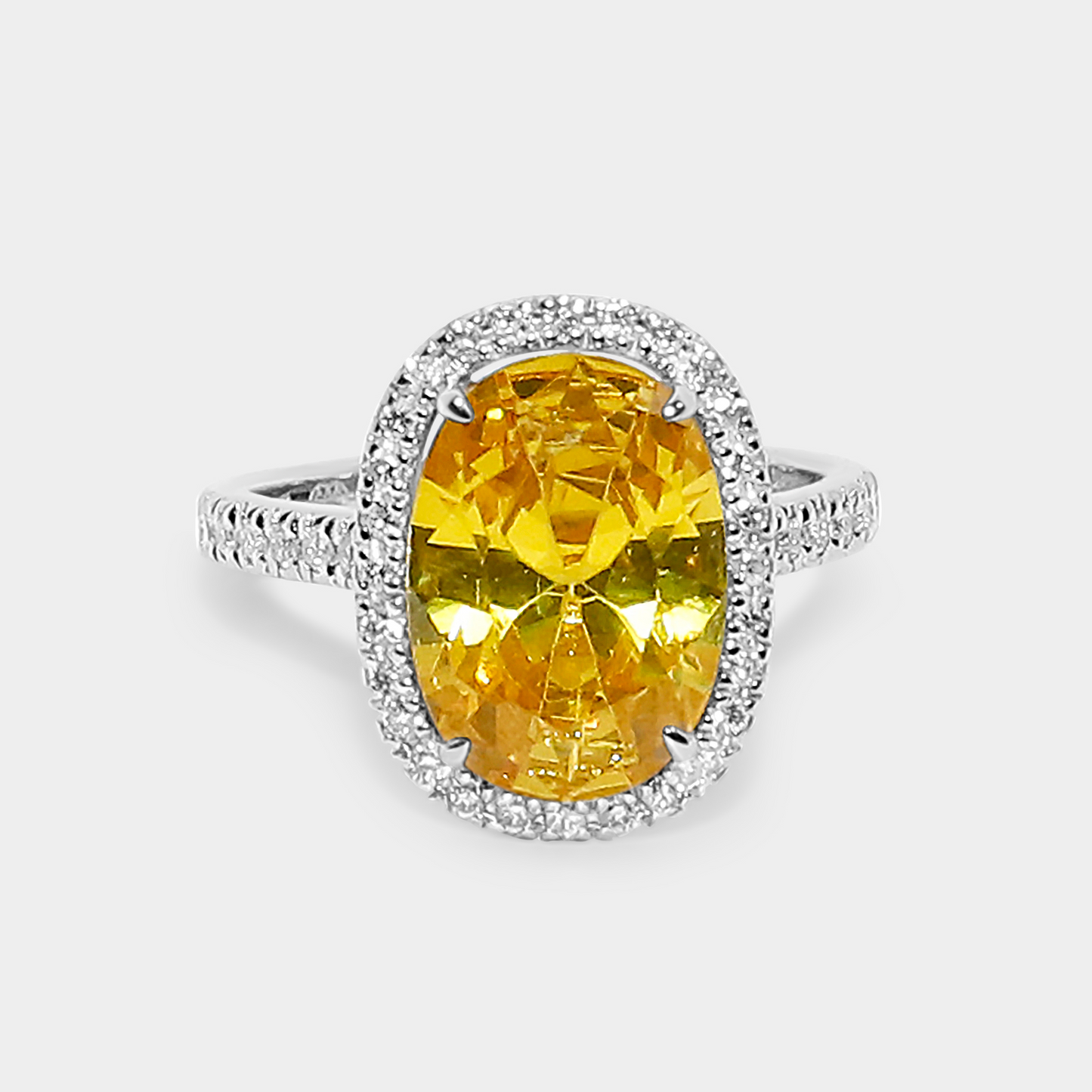 Felmeny Yellow Comet Ring in white Gold with Diamonds