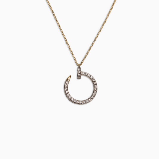 Felmeny Spike Necklace in Gold with Diamonds