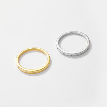 Felmeny Sparkle Ring in Silver with Zircon