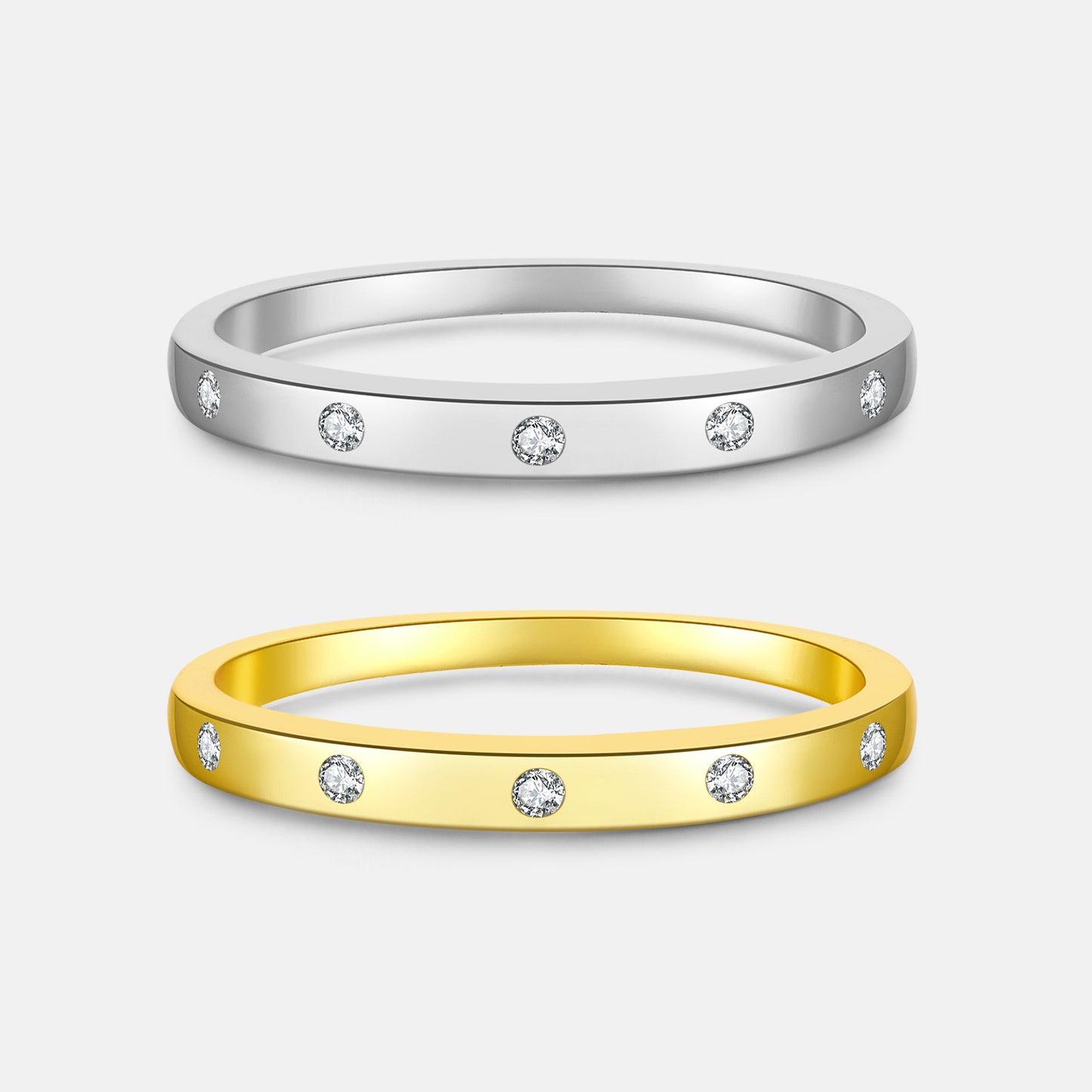 Felmeny Sparkle Ring in Silver with Zircon