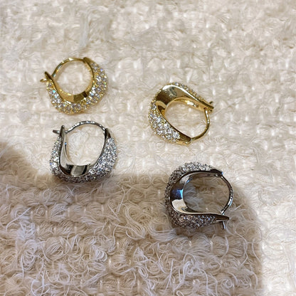 Felmeny Needle Earrings in Silver with Zircon