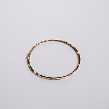 Felmeny Channel Bangle in Gold with Diamonds