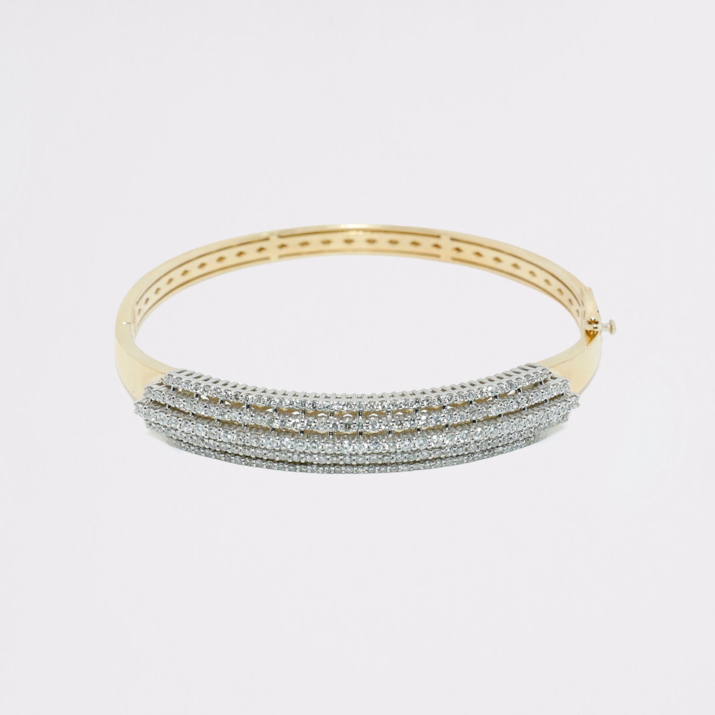 Felmeny Cascade Bangle in Gold with Diamonds