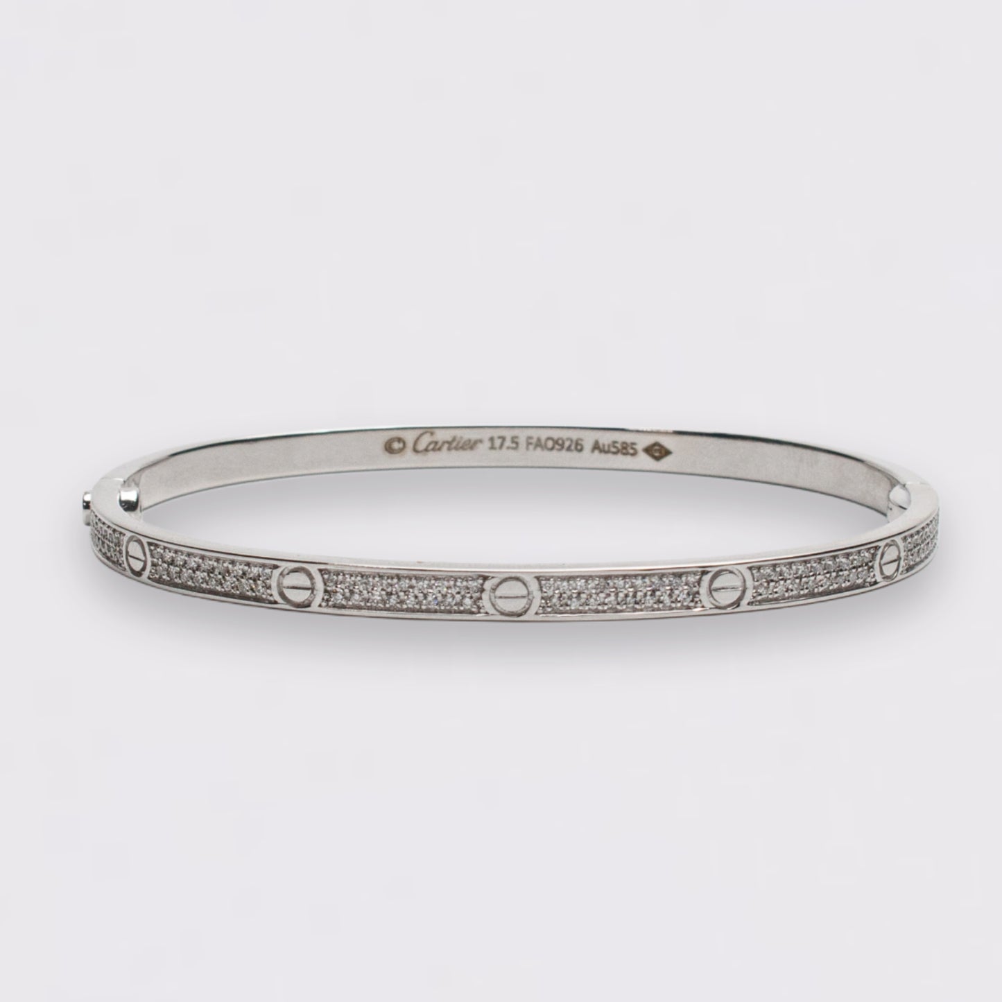 Felmeny Vinculum Bangle in White Gold with Diamonds