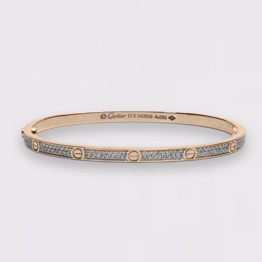 Felmeny Vinculum Bangle in Gold with Diamonds