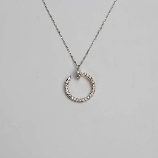 Felmeny Spike Necklace in White Gold with Diamonds