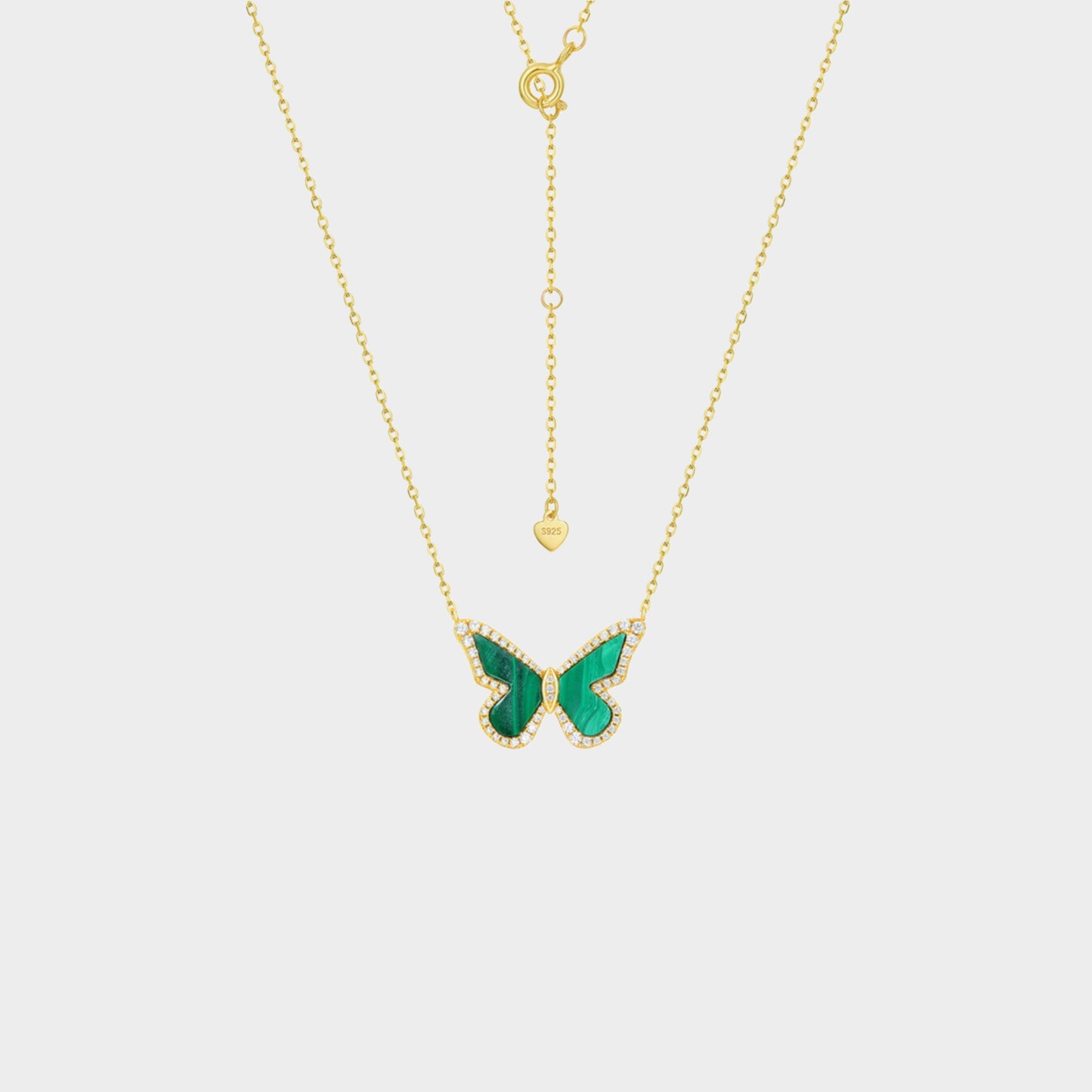 Felmeny Butterfly Necklace in Silver with Zircon