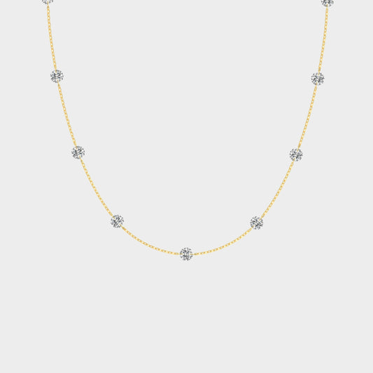 Felmeny Hulus Necklace in Silver with Zircon