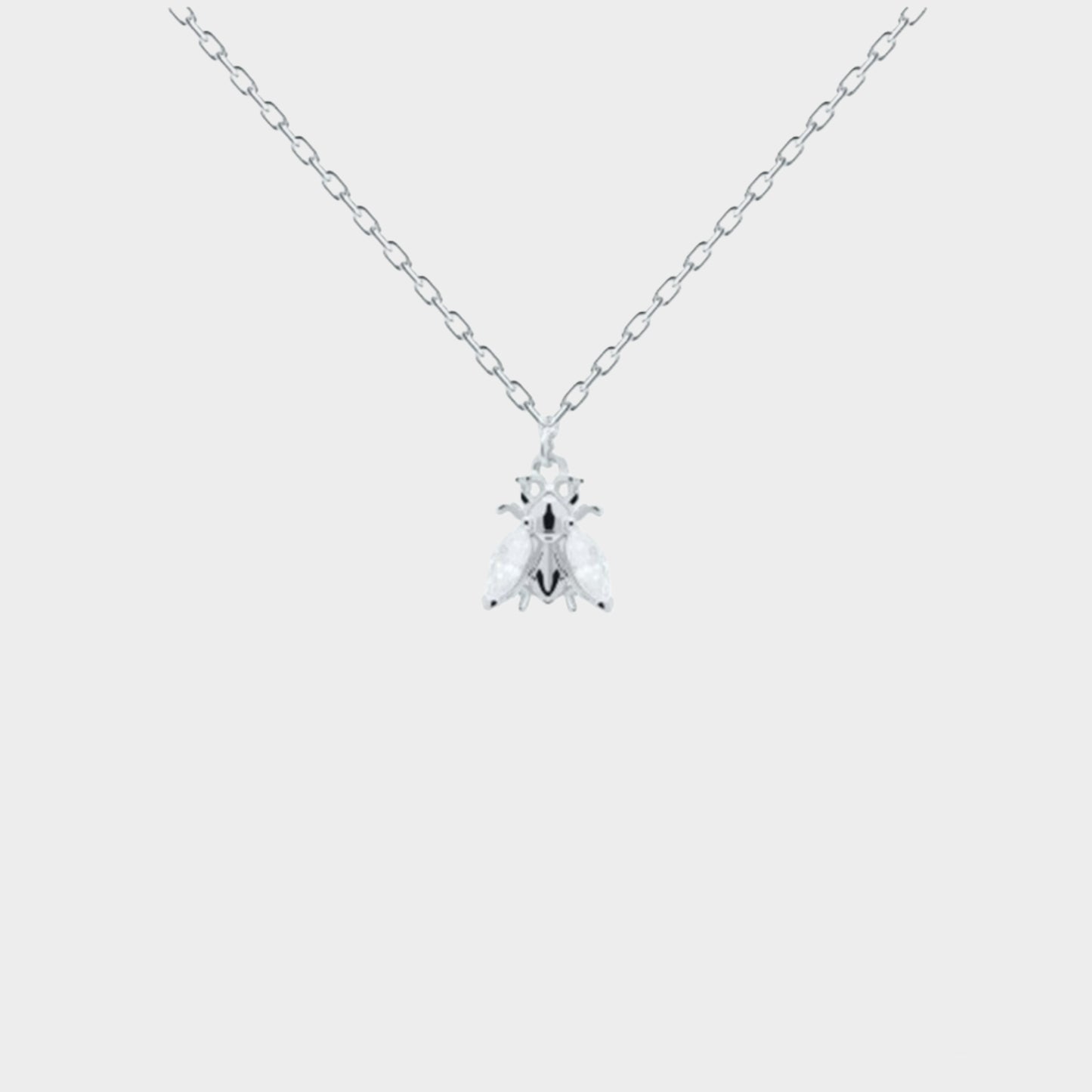 Felmeny Bee Necklace in Silver with Zircon