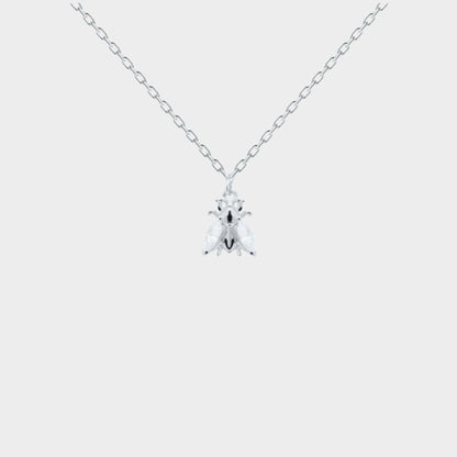 Felmeny Bee Necklace in Silver with Zircon