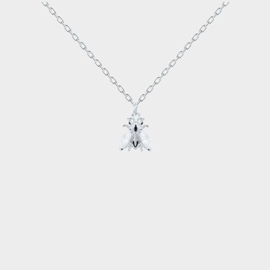 Felmeny Bee Necklace in Silver with Zircon