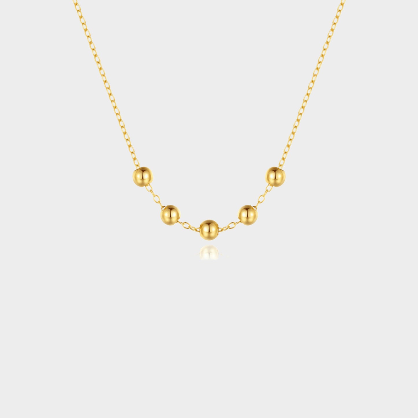 Felmeny Slidable Beads Necklace in Silver